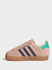 گلابی - Adidas Original Gazelle Comfort Closure Elastic Laces Infant trainers - تصویر 2 از 9