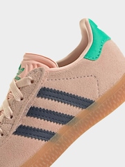 گلابی - Adidas Original Gazelle Comfort Closure Elastic Laces Infant trainers - تصویر 8 از 9
