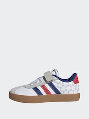 adidas White/Navy Vl Court 3.0 Trainers Children - Image 3 of 10