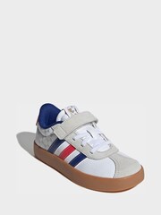 adidas White/Navy Vl Court 3.0 Trainers Children - Image 4 of 10