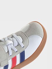 adidas White/Navy Vl Court 3.0 Trainers Children - Image 9 of 10