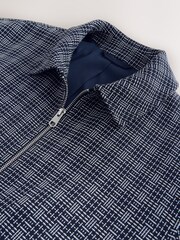 כחול אינדיגו - Smart Textured Zip Through Jacket - תמונה 11 מתוך 11