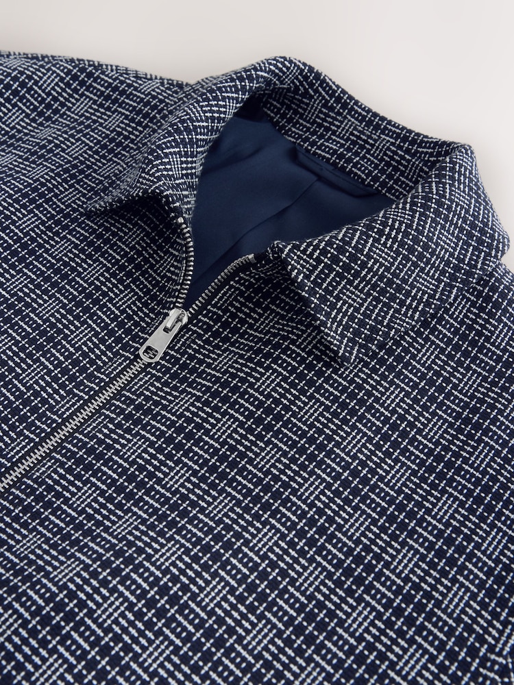 כחול אינדיגו - Smart Textured Zip Through Jacket - תמונה 11 מתוך 11 כחול אינדיגו - Smart Textured Zip Through Jacket - תמונה 11 מתוך 11