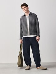 כחול אינדיגו - Smart Textured Zip Through Jacket - תמונה 5 מתוך 11