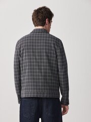 כחול אינדיגו - Smart Textured Zip Through Jacket - תמונה 6 מתוך 11