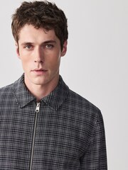 כחול אינדיגו - Smart Textured Zip Through Jacket - תמונה 7 מתוך 11