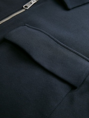Navy Blue N. Premium Jersey Zip Through Shacket - Image 12 of 13