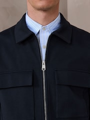 Navy Blue N. Premium Jersey Zip Through Shacket - Image 5 of 13