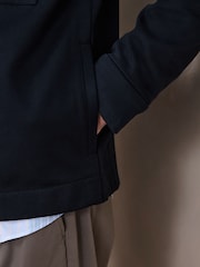 Navy Blue N. Premium Jersey Zip Through Shacket - Image 6 of 13