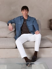 Mineral Blue N. Premium Jersey Zip Through Shacket - Image 4 of 8