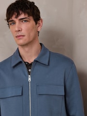 Mineral Blue N. Premium Jersey Zip Through Shacket - Image 6 of 8