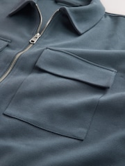 Mineral Blue N. Premium Jersey Zip Through Shacket - Image 8 of 8
