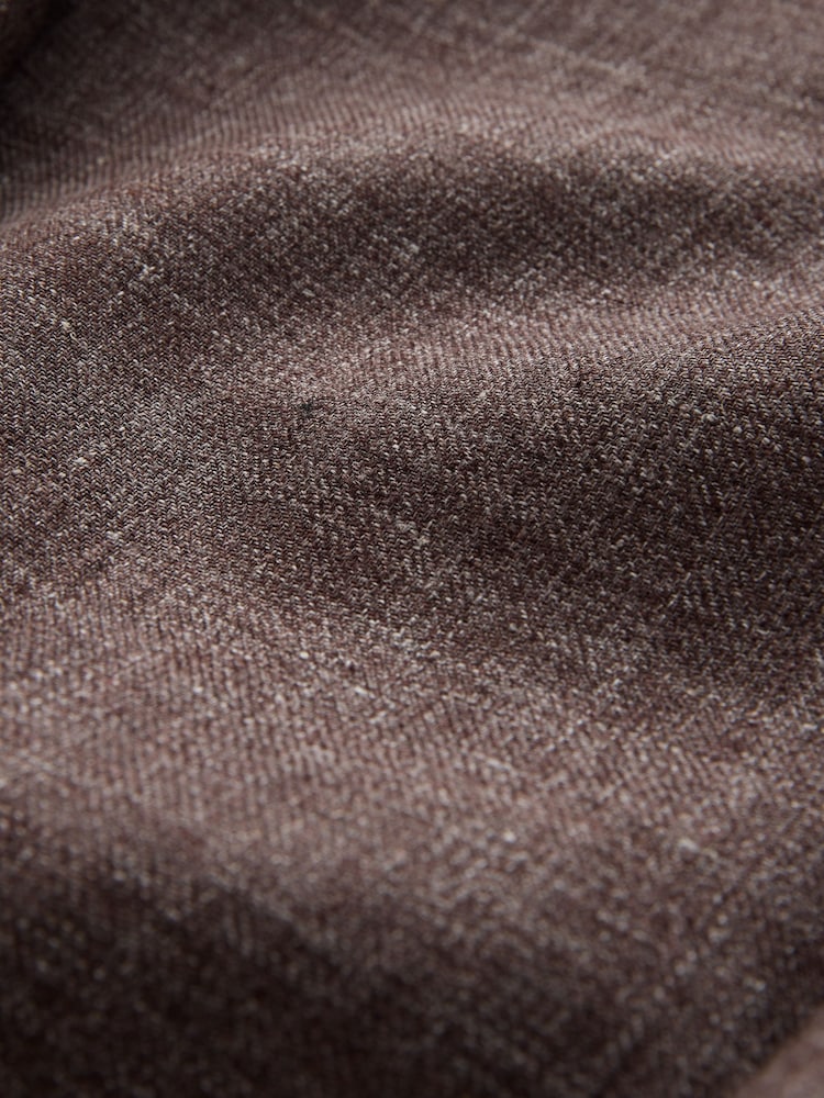 Brown Slim Fit N. Premium 100% Linen Blazer with Kew Gardens Lining - Image 11 of 11