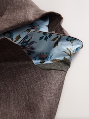Brown Slim Fit N. Premium 100% Linen Blazer with Kew Gardens Lining - Image 9 of 11