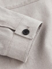 إكرو محايد - N. Premium Linen Blend Herringbone Jacket - Image 11 of 12