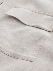 إكرو محايد - N. Premium Linen Blend Herringbone Jacket - Image 12 of 12