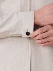 إكرو محايد - N. Premium Linen Blend Herringbone Jacket - Image 6 of 12