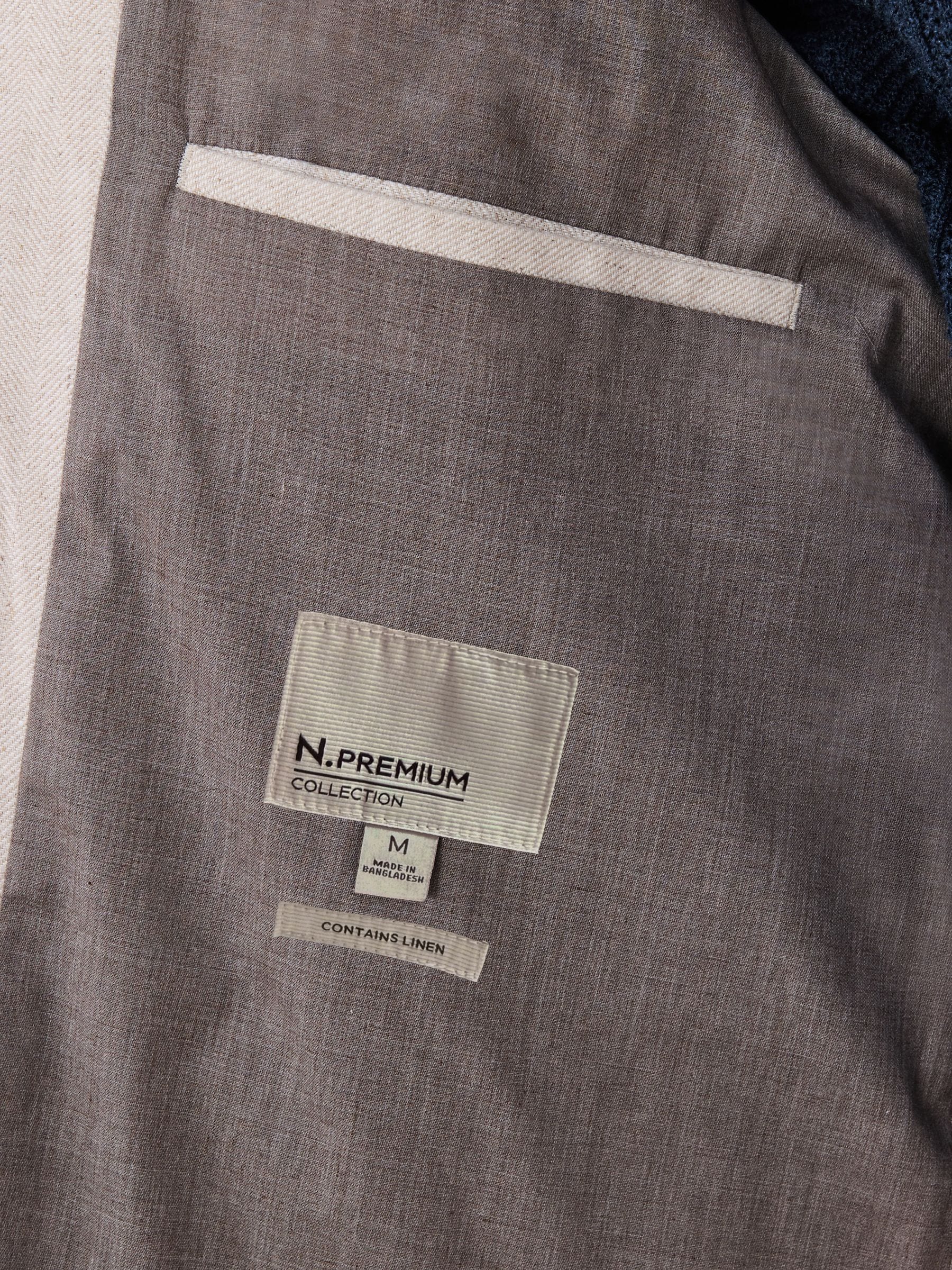Buy Ecru Neutral N. Premium Linen Blend Herringbone Jacket from
