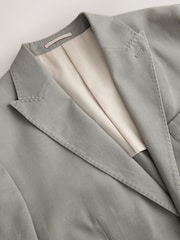Sage Green Slim Fit N. Premium Textured Blazer With TENCEL™ Lyocell and Linen - Image 11 of 14