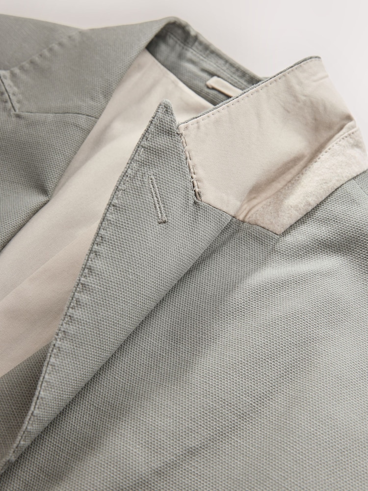 Verde salvia - N. Premium Textured Blazer With TENCEL™ Lyocell and Linen - Imagen 13 de 13