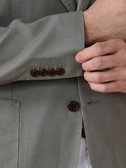 Sage Green Slim Fit N. Premium Textured Blazer With TENCEL™ Lyocell and Linen - Image 8 of 14