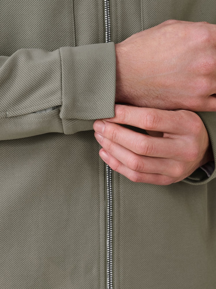 Sage Green N. Premium Jersey Zip Through Shacket - Image 7 of 7