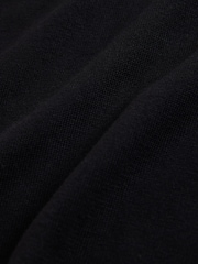 Black Slim Fit N. Premium Tipped Short Sleeve Quarter Zip Knit Polo Shirt - Image 2 of 3