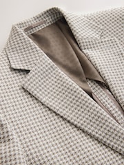 Grey Slim Fit N. Premium Textured Blazer with Linen - Image 12 of 15