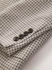 Grey Slim Fit N. Premium Textured Blazer with Linen - Image 14 of 15