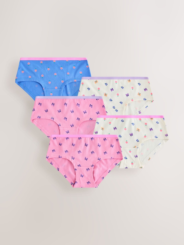 Purple Print Hipster Briefs 5 Pack (2-16yrs) - Image 1 of 9