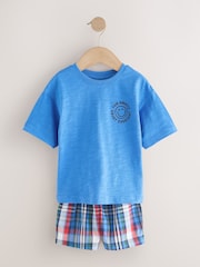 Red/Blue Check Woven Short Pyjamas 3 Pack (9mths-12yrs) - Image 4 of 7