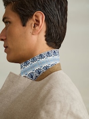 Stone Slim Fit Textured Linen Blend Blazer - Image 5 of 11