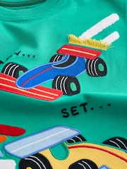 Blue/Green/Red/Ecru Race Car Short Pyjamas 3 Pack (9mths-10yrs) - Image 12 of 12