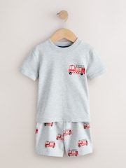 Red/Blue/Grey Emergency Vehicles - Kurze Pyjamas, 3er-Pack (9 Monate–8 Jahre) - Bild 2 von 7