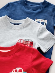 Red/Blue/Grey Emergency Vehicles - Kurze Pyjamas, 3er-Pack (9 Monate–8 Jahre) - Bild 6 von 7
