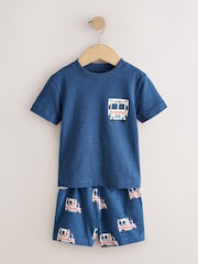Red/Blue/Grey Emergency Vehicles Short Pyjamas 3 Pack (9mths-8yrs) - Image 9 of 11
