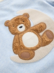 أزرق/بيج فاتح دببة صغيرة - حزمة من 3 بيجامات قصيرة (من 9 من الشهور إلى 6 من السنوات) - صورة 14 من 14