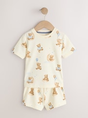 Blue/Ecru Baby Bears Short Pyjamas 3 Pack (9mths-6yrs) - Image 3 of 8