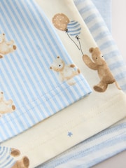 Blue/Ecru Baby Bears Short Pyjamas 3 Pack (9mths-6yrs) - Image 6 of 8