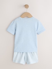 أزرق/بيج فاتح دببة صغيرة - حزمة من 3 بيجامات قصيرة (من 9 من الشهور إلى 6 من السنوات) - صورة 9 من 14