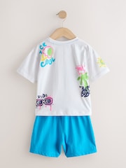 Black/Purple/White Graffiti Beach Vibes - Pachet 3 de pijamale scurte (9luni-12ani) - Imaginea 3 din 7