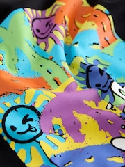 Black/Purple/White Graffiti Beach Vibes - Pachet 3 de pijamale scurte (9luni-12ani) - Imaginea 6 din 7