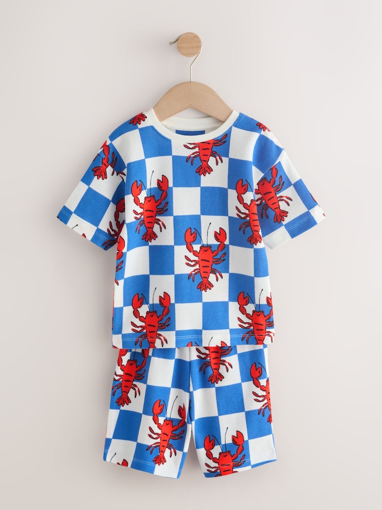 Blue/Green/Red/White Lobster & Chilii Seaside - Pachet 3 de pijamale scurte (9luni-10ani) - Imaginea 2 din 7 Blue/Green/Red/White Lobster & Chilii Seaside - Pachet 3 de pijamale scurte (9luni-10ani) - Imaginea 2 din 7