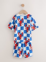 Blue/Green/Red/White Lobster & Chilii Seaside - Pachet 3 de pijamale scurte (9luni-10ani) - Imaginea 5 din 7
