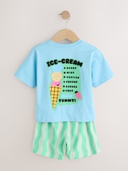 Blue/Yellow/Orange Summer Short Pyjamas 3 Pack (9mths-12yrs) - Image 12 of 17