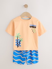 Blue/Yellow/Orange Summer Short Pyjamas 3 Pack (9mths-12yrs) - Image 13 of 17