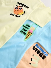 Blue/Yellow/Orange Summer Short Pyjamas 3 Pack (9mths-12yrs) - Image 16 of 17