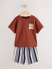 Black/Berry Checkerboard Skate Short Pyjamas 3 Pack (9mths-10yrs) - Image 11 of 15