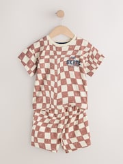 Black/Berry Checkerboard Skate - Pachet 3 de pijamale scurte (9luni-10ani) - Imaginea 5 din 10