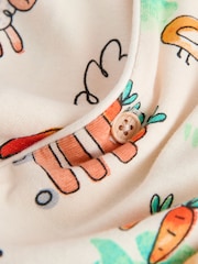 Ecru/Yellow/Blue/Green Farmyard - Korte pyjamas med enkelt knapper (9måneder-8år) - Billede 8 af 8